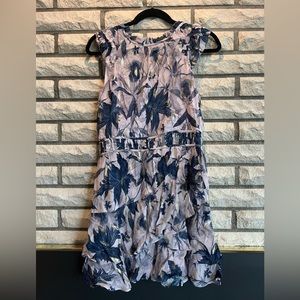 All Saints Blue Purple and Silver Floral Dress